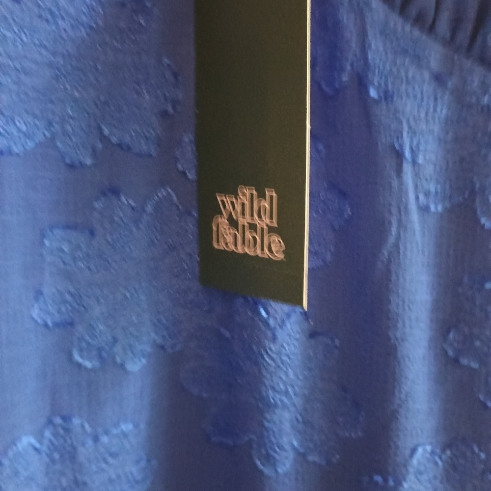 Wild Fable Blue Tiered Ruffle Mini Dress Size S Spaghetti Strap Whimsigoth‎ - Picture 7 of 14